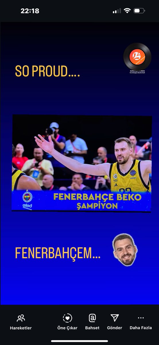 Adil bir yarışma ortamında en zirveye ulaşmak imkansız değildir, bunu kanıtlamak da bize düşer… 💙💛🤍