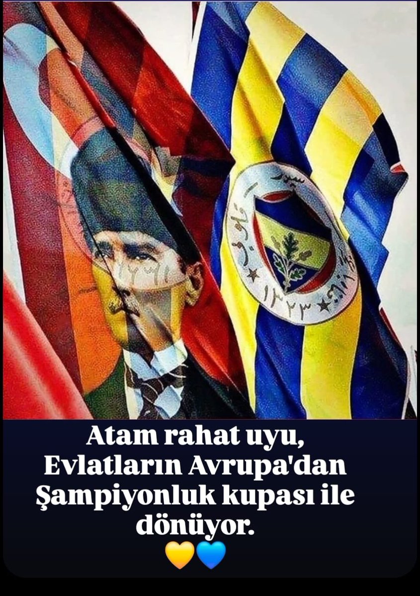 Atam Rahat Uyu, Evlatların Avrupa’dan Şampiyonluk Kupası ile Dönüyor! 💛💙 #Fenerbahçe