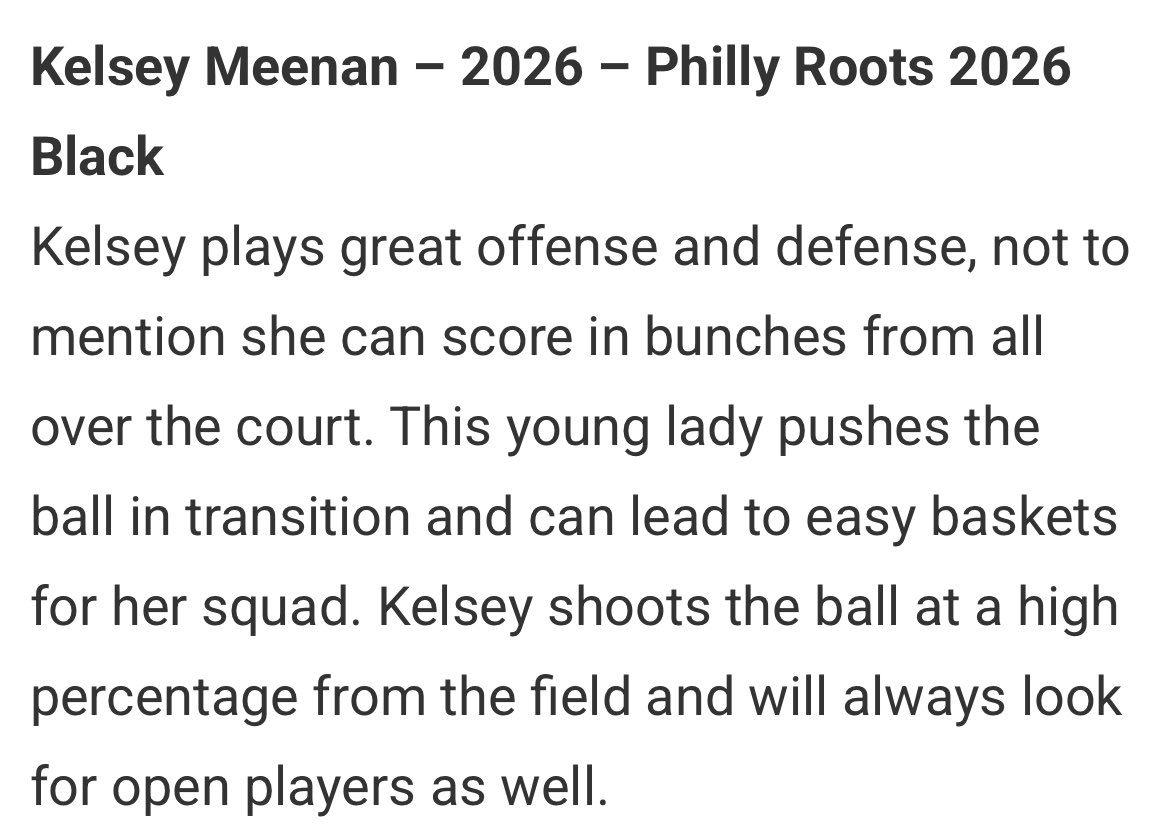 Kelsey Meenan (@kelsey_meenan) on Twitter photo Thank you <a href="/JrAllStarBB/">Jr. All-Star Girls Basketball</a> for the write up! So proud of my team for going 4-0 at the AC Showcase!! Thank you <a href="/JrAllStarBB/">Jr. All-Star Girls Basketball</a> for the write up! So proud of my team for going 4-0 at the AC Showcase!!