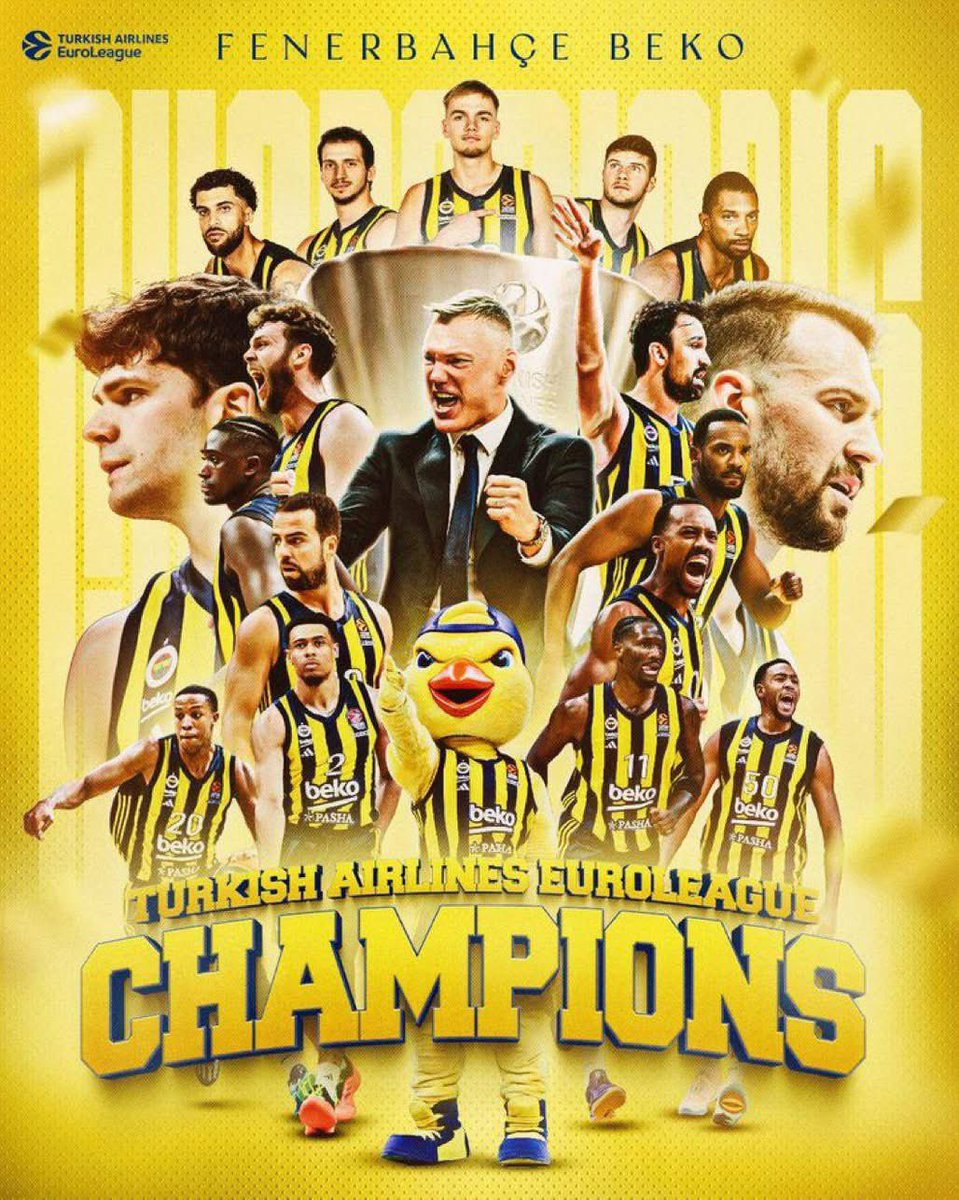 #EuroLeague Şampiyonu Fenerbahçe 👏🏆💛💙