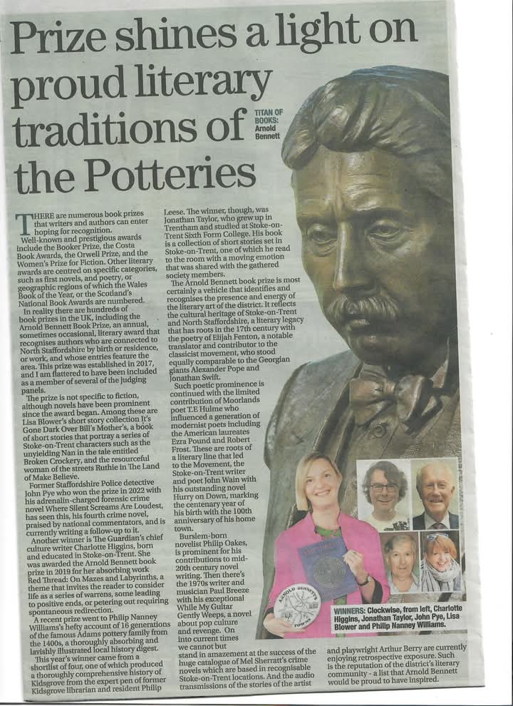 Jonathan Taylor (@crystalclearjt) on Twitter photo Great article in The Evening Sentinel <a href="/Sotlive/">StokeonTrentLive</a> by <a href="/fredhughesSoT/">Fred Hughes</a> on the Arnold Bennett Prize and Stoke's wonderful literary heritage <a href="/BennettSoc/">ArnoldBennettSociety</a> <a href="/cwaleicester/">Creative Writing at Leicester</a> <a href="/MadeinStokeonT/">MadeinStokeonTrent</a> <a href="/uniofleicester/">University of Leicester</a> <a href="/UoLPressOffice/">UoL Press Office</a> <a href="/EverybodyReview/">Everybody'sReviewing</a> <a href="/writingwestmids/">WritingWestMidlands</a> <a href="/NaweWriters/">NAWE</a> <a href="/UoLEnglish/">English, University of Leicester</a> Great article in The Evening Sentinel <a href="/Sotlive/">StokeonTrentLive</a> by <a href="/fredhughesSoT/">Fred Hughes</a> on the Arnold Bennett Prize and Stoke's wonderful literary heritage <a href="/BennettSoc/">ArnoldBennettSociety</a> <a href="/cwaleicester/">Creative Writing at Leicester</a> <a href="/MadeinStokeonT/">MadeinStokeonTrent</a> <a href="/uniofleicester/">University of Leicester</a> <a href="/UoLPressOffice/">UoL Press Office</a> <a href="/EverybodyReview/">Everybody'sReviewing</a> <a href="/writingwestmids/">WritingWestMidlands</a> <a href="/NaweWriters/">NAWE</a> <a href="/UoLEnglish/">English, University of Leicester</a>