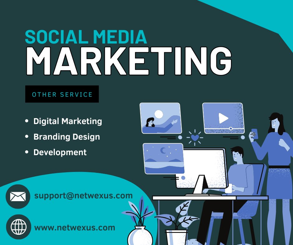 netwexus's tweet image. Looking to grow your business online? Our expert Social Media Marketing Services are designed to increase your brand awareness, drive engagement, and generate real results. 💡📈

👉 Visit: netwexus.com

#Netwexus #SocialMediaMarketing #DigitalMarketingExperts #SMM