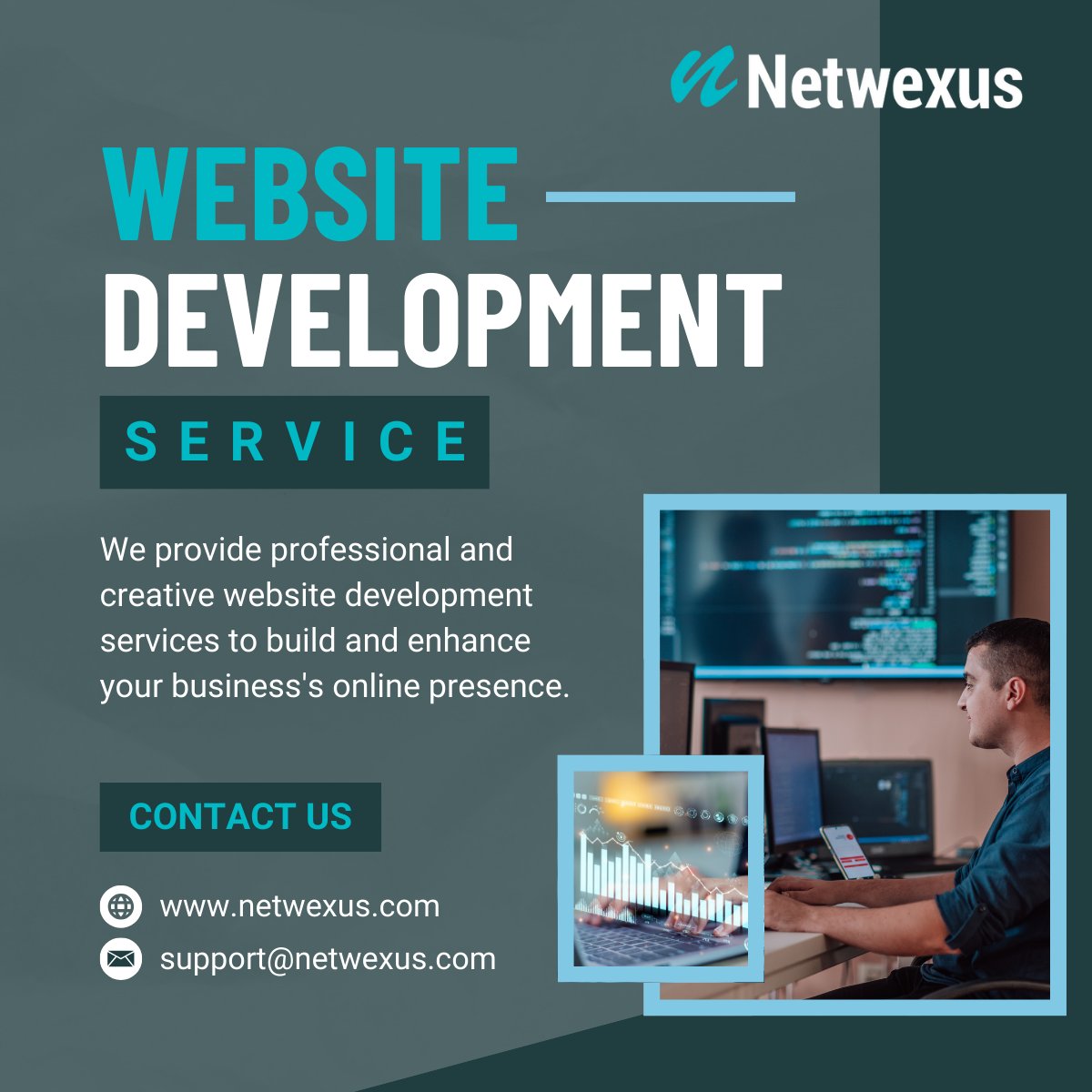netwexus's tweet image. 🚀At Netwexus, we build stunning, high-performance websites that drive results. From design to deployment, we’ve got your back.

👉 short-link.me/-5EF

#WebDevelopment #WebsiteDesign #Netwexus #DigitalSolutions #WebDesign #SmallBusinessSupport #TechServices #OnlineGrowth