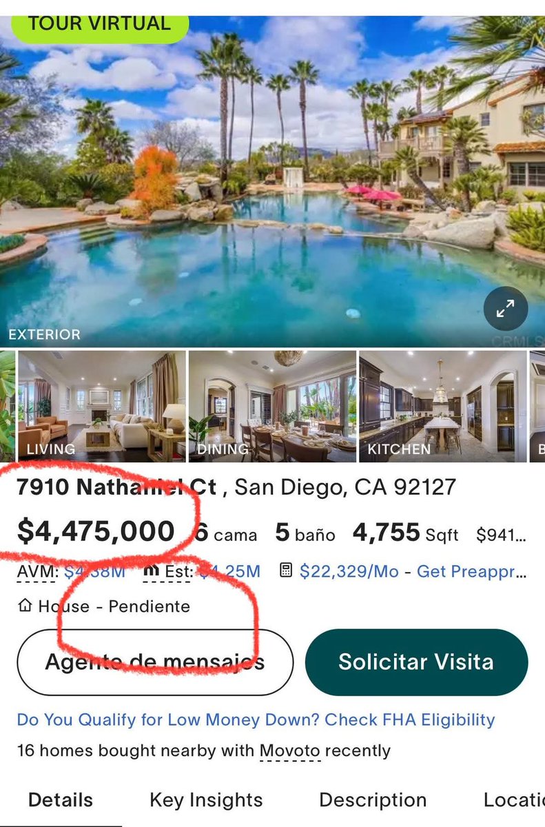 No solo fue Nahle con sus mansiones, aquí otra joyita de gobernadora!

Marina del Pilar niega cuentas en EEUU, pero olvidó mencionar su mansión de $4.5 millones en San Diego, California. ¡Ups! La vendió hace dos meses, pero aún no le pagan. ¡Qué conveniente!
¿Casualidad? La