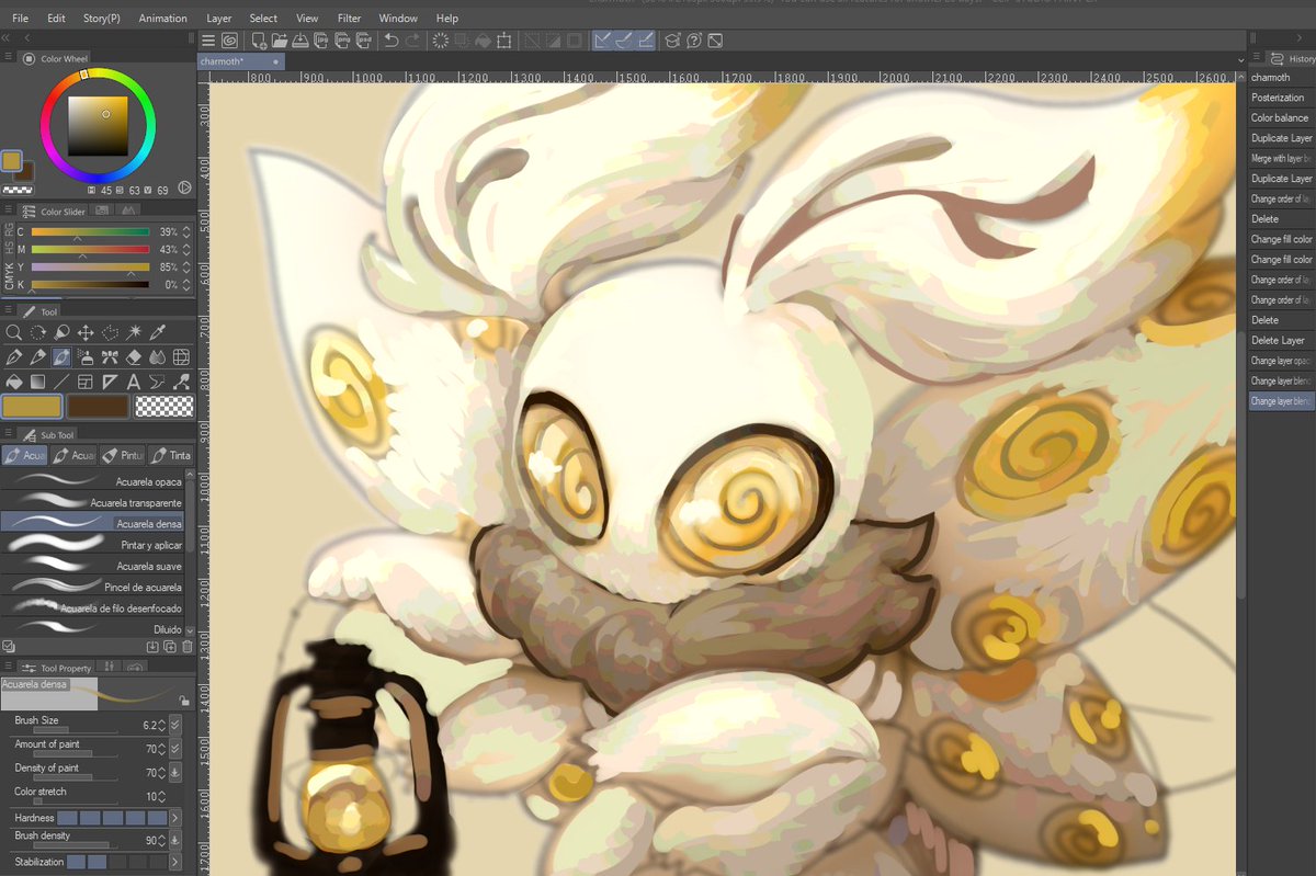 My first Clip studio painting !, yippieee
fluffy moth baby uwuwu