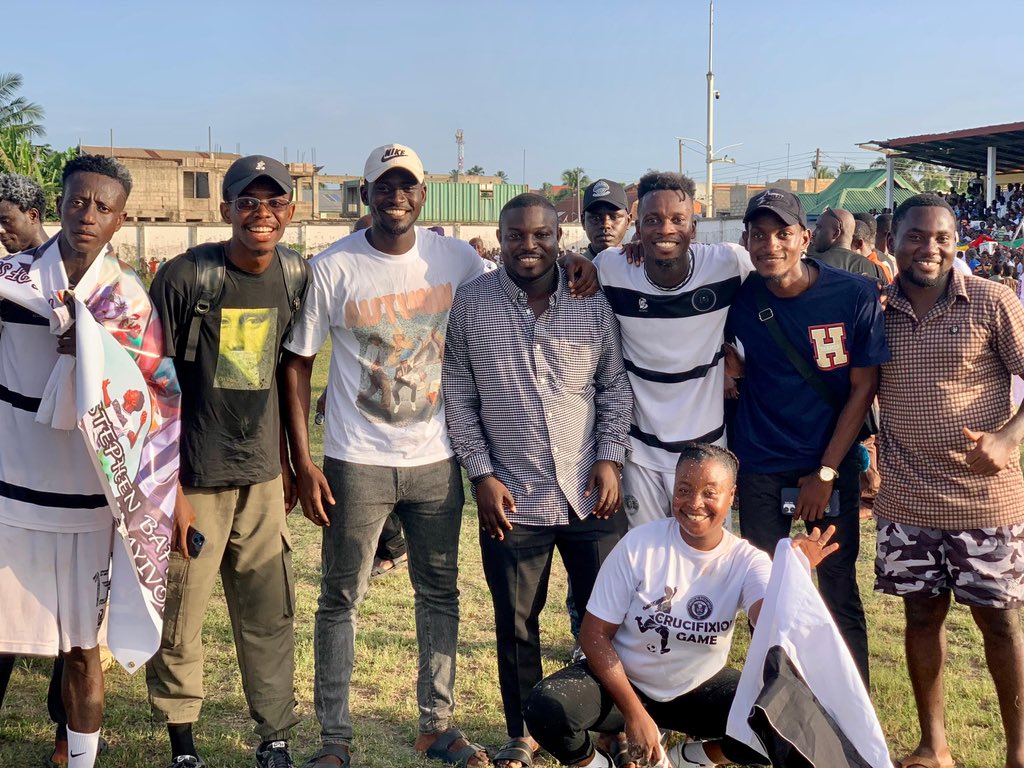 superleaguegh's tweet photo. 📈From #TheSuperLeagueGh to Swedru to The #GPL!

We watched and celebrated with Mensah and Swedru All Blacks as they gained promotion to the Ghana Premier League! 🥳 

👏🏾 Massive shootout to Orleans, Ebbo, Amor, James, Kodua and Somuah who made this trip possible! https://t.co/hBq5s4IrCF