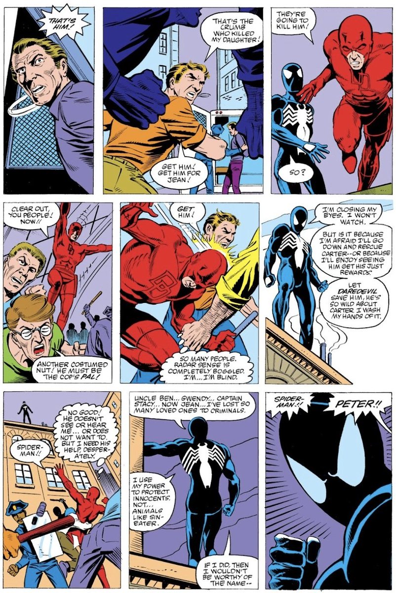 Que soy fan de la mayor parte de la obra de Peter David lo sabe todo el mundo, pero si tengo que elegir solo una sería el arco de la muerte de Jean DeWolff. 

No tengo palabras para describir el impacto que me produjo al leerlo con 13/14 años.