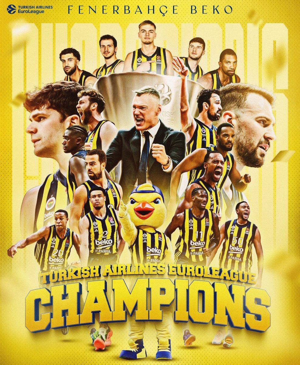Avrupa'nın En Büyüğü 💪
💛💙🥰🧿🔥🏆
Şampiyon Fenerbahçe Beko 

#FenerbahceBeko