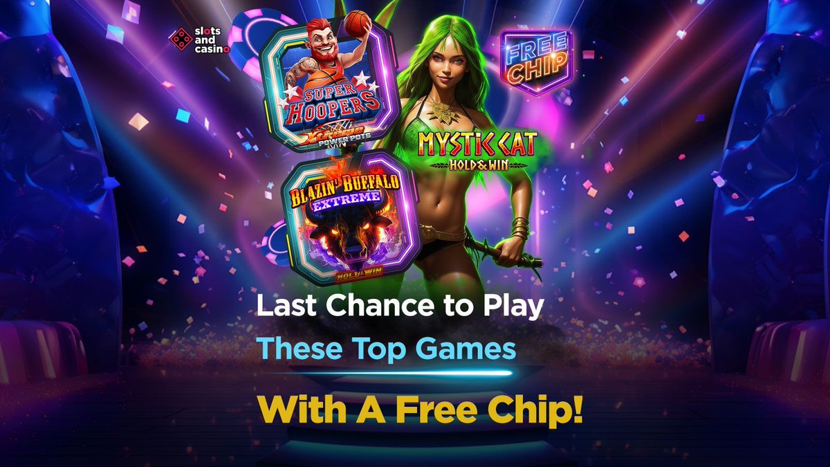 SlotsCasinofun's tweet photo. ๐ฅ Last chance for a free chip!
A) Mystic Cat ๐พ
B) Super Hoopers ๐
Your pick? ๐
https://t.co/YjOTwZZE1a ๐
#FreeChipBonus #TopSpins #BigWinEnergy #CasinoThrills https://t.co/qhH3EDnzwd