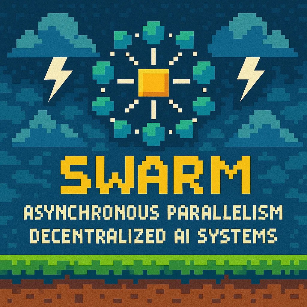 karinabee's tweet photo. Most decentralized AI systems break down the moment a device lags or drops out.
Pluralis’ secret?
A protocol called SWARM — now upgraded with asynchronous parallelism that keeps training moving even when the network’s a mess.
#Pluralis #ProtocolLearning #AIInfra @alexanderlong https://t.co/QilsQdnq2H