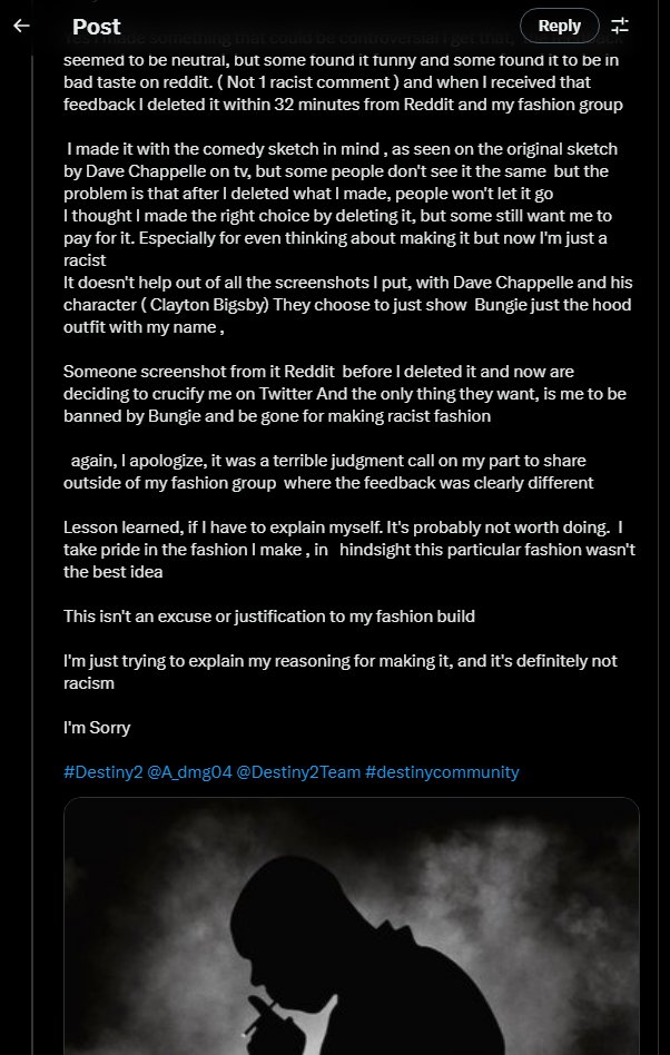 K0KO_____'s tweet photo. @illPhysics @Destiny2Team he made a very hilarious apology, which he deleted within the last 10ish minutes. https://t.co/XYxS6jrVgb