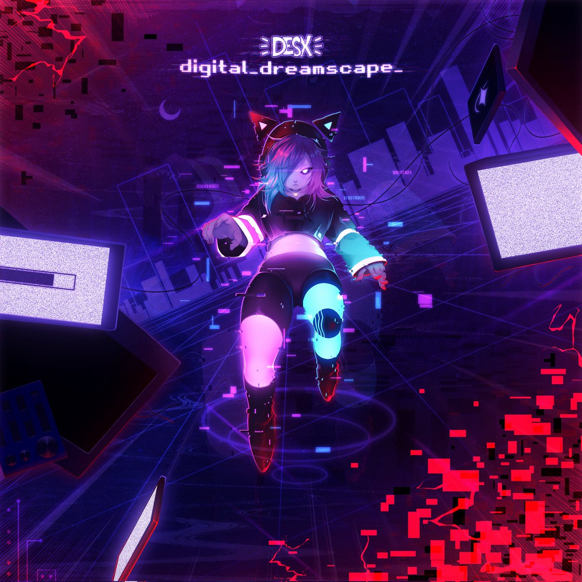 After 3 years of work, I'm excited to finally announce that Digital Dreamscape, my new 16-track album is finally here MAY 30TH 🌌

By far my most important project, it showcases what I'm truly capable of in music production, storytelling and much more!

Cover art by <a href="/_emotiK0N/">YOOM 🦊👁️</a>