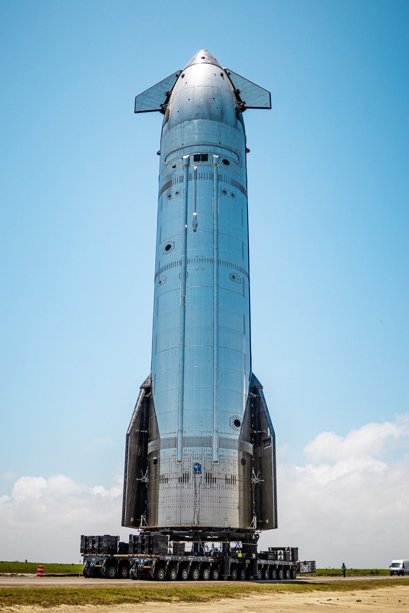 Ship 35 has made it to the launch site, getting ready for Flight 9.

Let’s go, Starship! 🚀 <a href="/elonmusk/">Elon Musk</a>