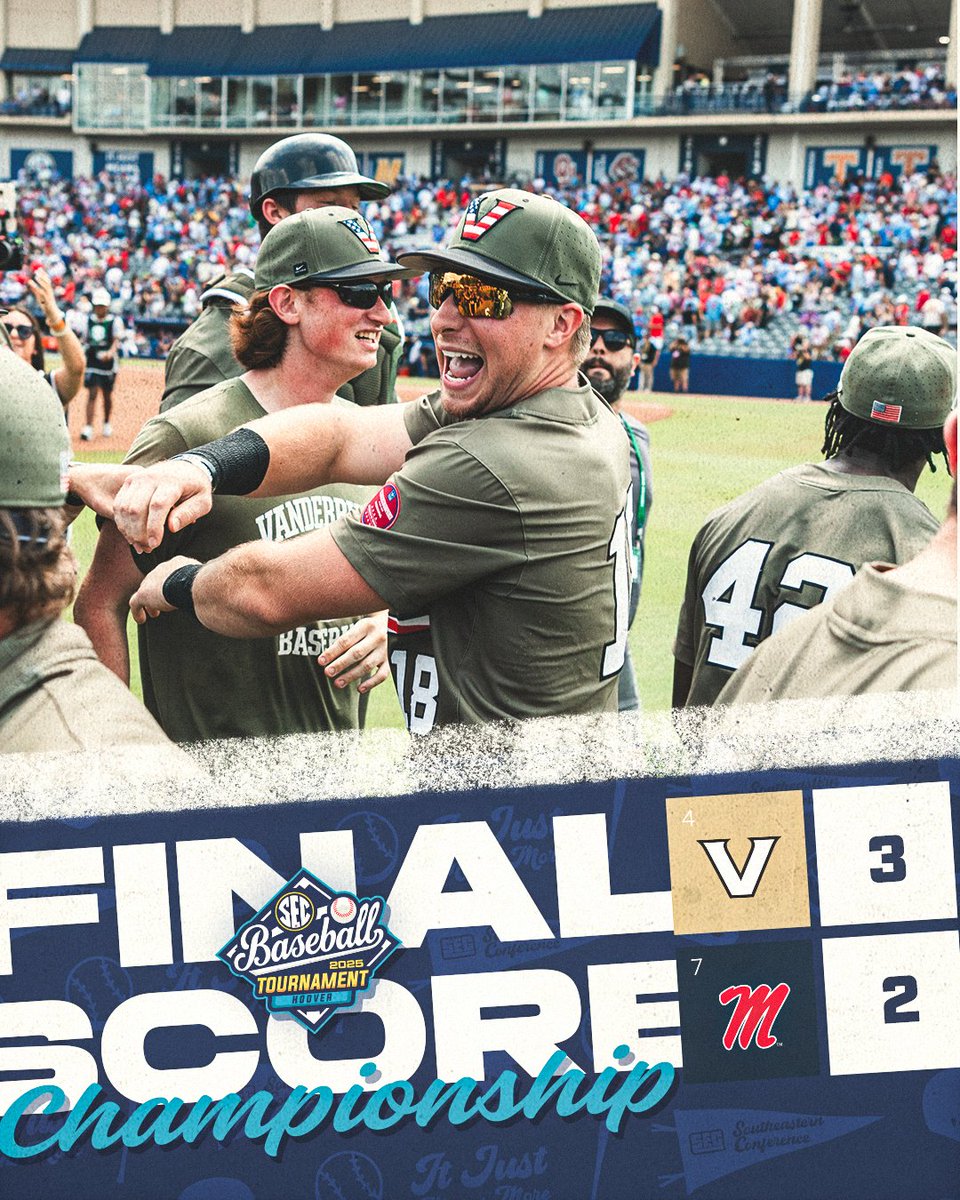 Southeastern Conference (@sec) on Twitter photo THE COMMODORES BRING IT HOME! ⚓️
No.4 <a href="/VandyBoys/">Vanderbilt Baseball</a> hang on to secure their second title in three years!
#SECBSB x #SECTourney THE COMMODORES BRING IT HOME! ⚓️
No.4 <a href="/VandyBoys/">Vanderbilt Baseball</a> hang on to secure their second title in three years!
#SECBSB x #SECTourney