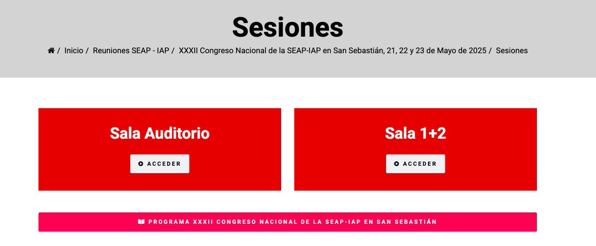 Acabo de ver que ya están disponibles en la zona privada de seaponline los vídeos de las sesiones del Auditorio y la Sala 1+2 del congreso de la <a href="/SEAP_IAP/">SEAP-IAP</a>, por si os perdisteis alguna 🎥
A mí me vendrán genial para ver las de patología pulmonar, que coincidían con gine ✨