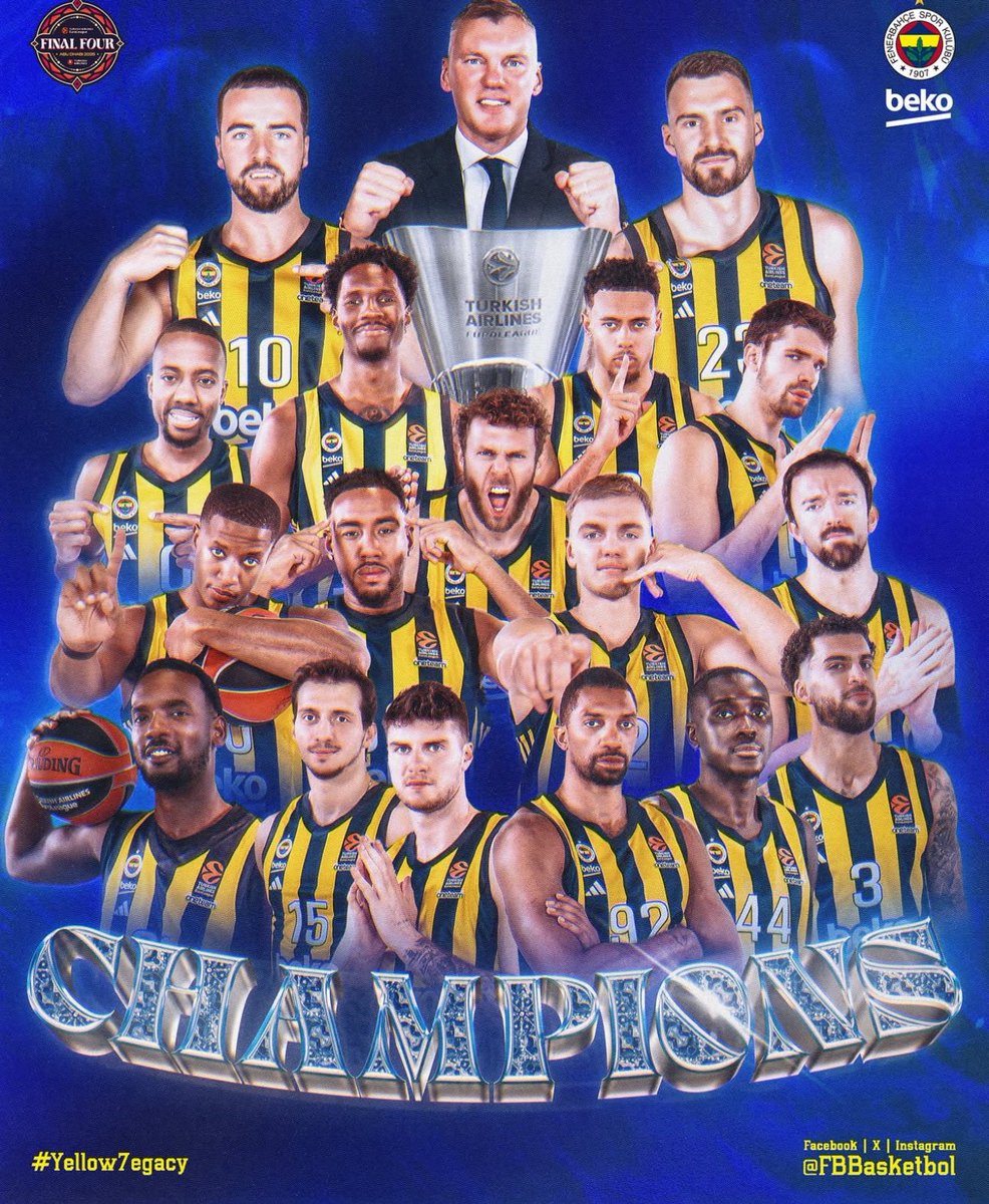Basketbolda Avrupa'nın en büyüğü bir Türk takımı oldu. Beşiktaşlı olarak gurur duydum, tebrikler Fenerbahçe Beko!

#finalfour2025 
#FenerbahceBeko