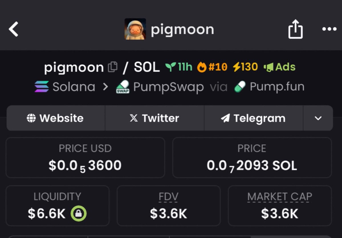 cz_dex_s's tweet photo. 306x market cap surge? #pigmoon killing it! From 3.6k to 1.1M on $SOL! My Alpha circle in party mode 🎉🚀
CA:
8p5o317SNt99MGZSk9YgvkhFVthGg3aQePCePJZApump
#DegenLife #land #memecoin #solana #crypto https://t.co/8KO7QemAxo