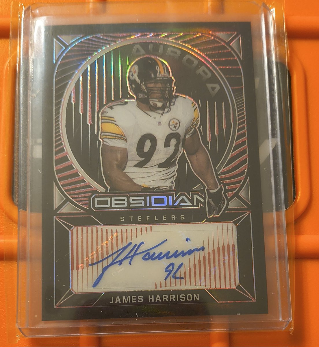 georgiadan1979's tweet image. #jamesharrison @PaniniAmerica @steelers obsidian aurora auto #'d 1/3