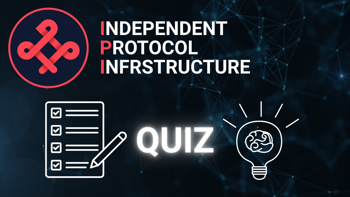 ipicoin_com's tweet photo. We are pleased to present you with a quick quiz to test your basic knowledge of the Independent Protocol Infrastructure. See if your knowledge is sufficient.
https://t.co/gIkQFCOwt4
#IPIblockchain #IPIcoin #cryptocurrency #quiz #ProofOfNetwork #Layer1 https://t.co/0skZEhiPiq