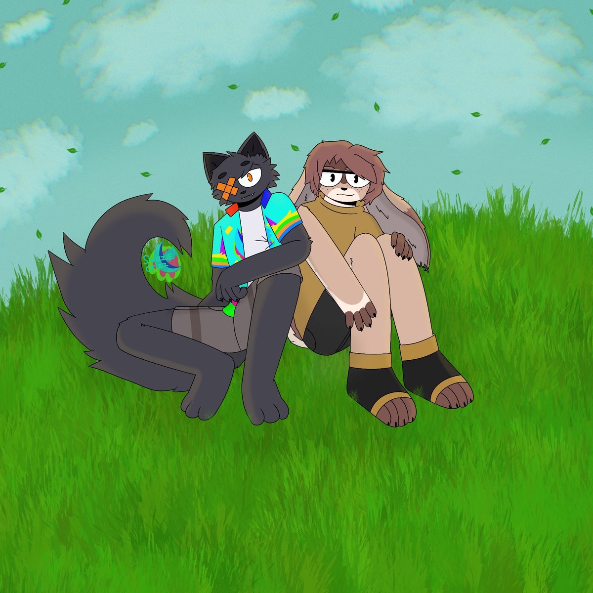 swizzle_crizz's tweet image. A beautiful day for some fresh air 🍃 ✨️☁️ #art #digitalart #furryart #furry #fursona #oc #fursona