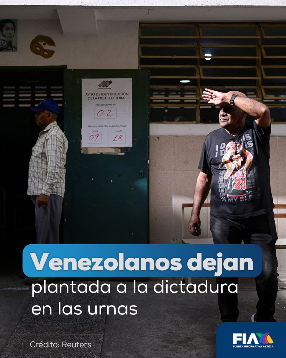 #Venezuela | Sin gente, pero con militares: pueblo venezolano da la espalda a la #dictadura en sus elecciones legislativas.

Las casillas aparecen vacías; el régimen ha detenido a representantes de la oposición.

aztecanoticias.info/4muWRqf