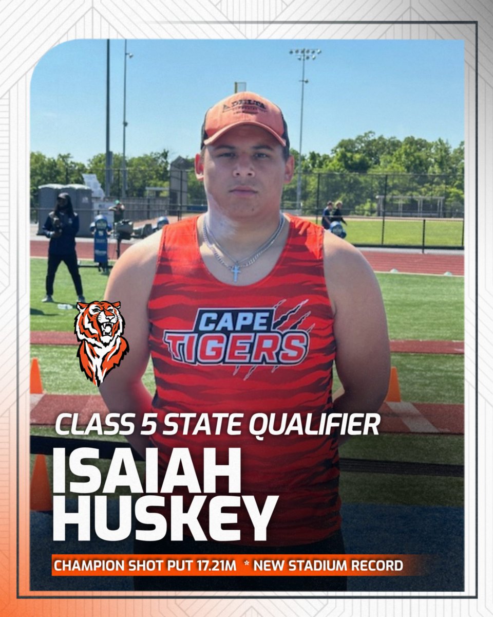 Boom!! Congrats to Isaiah who was the Sectional Champion in the shot put with a throw of 17.21m (56 ft 5.5in) His winning throw also set a new Stadium Record for Hillsboro! He moves on to the State meet this weekend in Jeff City!!
