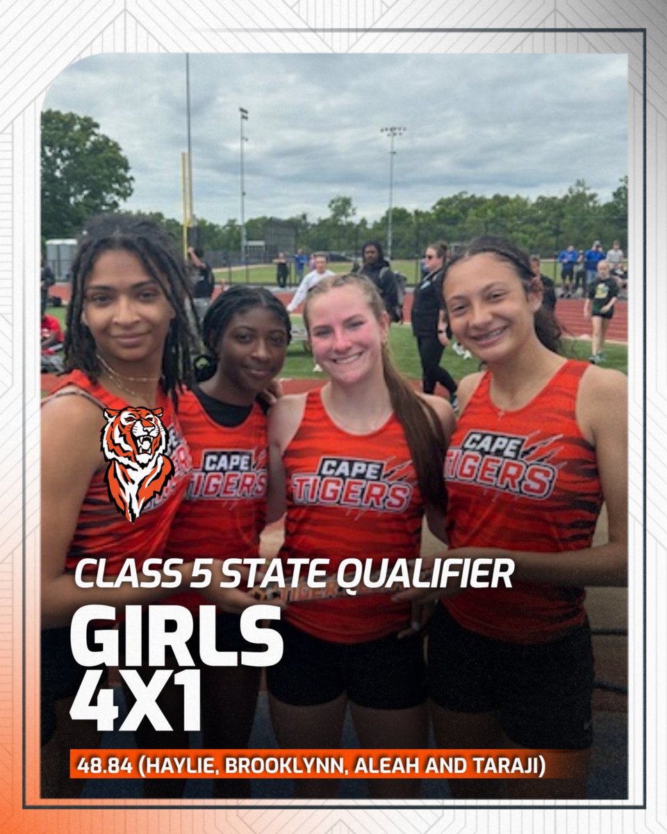 Boom!!! Congrats to our Girls 4x1 Team who qualified for the Class 5 State meet next weekend with a time of 48.84 seconds, narrowly missing out on a season PR. Good luck next weekend ladies!!!!