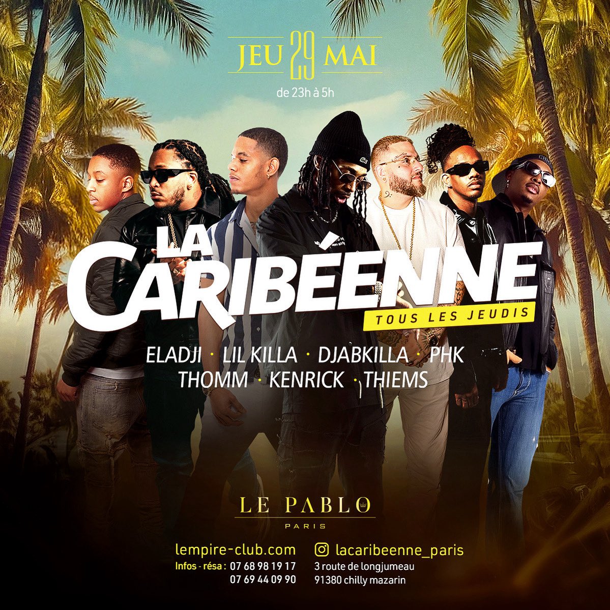 LA CARIBÉENNE 🔥🔥🔥
TOUS LES JEUDIS 🫡
LE PABLO 📍
<a href="/Djeladji/">Le mercenaire de l’espace</a> <a href="/DjLilKilla1/">Dj Lil’Killa</a> <a href="/djabkilla/">Eagle ᡕᠵ᠊ᡃ່࡚ࠢ࠘ ⸝່ࠡࠣ᠊߯᠆ࠣ࠘ᡁࠣ࠘᠊</a> <a href="/krysphkdj/">PHK !</a> <a href="/dj_thomm/">DJ THOMM 🐼</a> <a href="/kenrickdj/">KENRICK 🎰</a> <a href="/thiems_dj/">MONEY PUULL UP 💶</a>