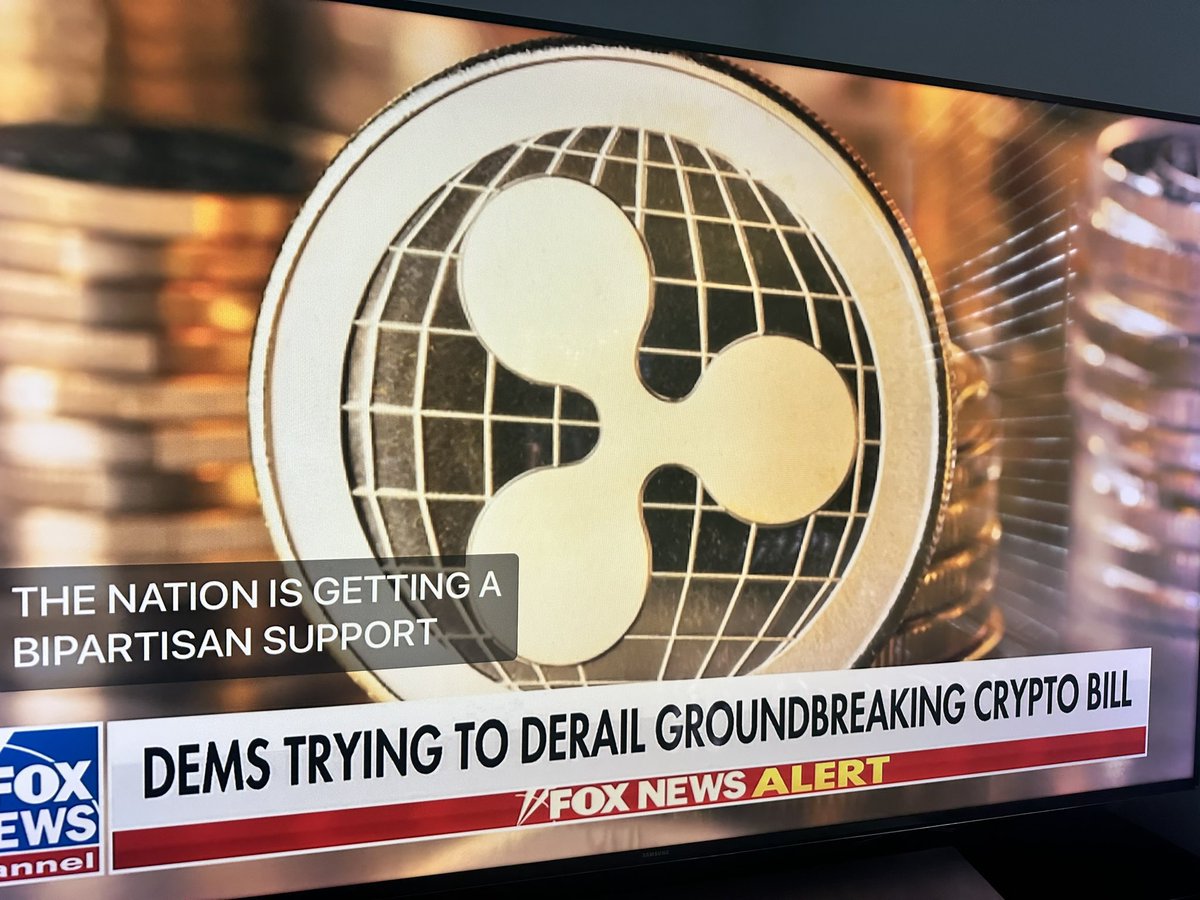 💥 $XRP hits prime time 💥

Fox News just aired a segment on a crypto bill with Ripple’s logo front and center.

Is this a sign of mainstream adoption or just political noise?