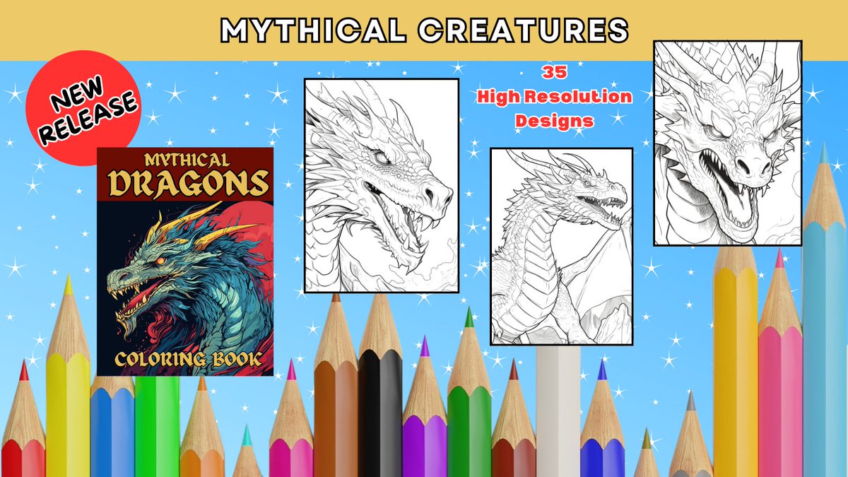 BeYourSuccess1's tweet photo. Mythical Dragons Coloring for Stress Relief  #AmazonDeals #mythical #fairytale #ColoringBook #coloringbookpage #Amazon #Dragon #mythicaldragons #teenagers #gnome #unicorns #anxietytips #amazonfinds #stressrelief #roadTrip    
.
https://t.co/u0qycO9VHp Click for details and more! https://t.co/vzAPNsQA4e