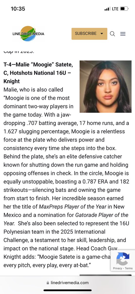 Malie “Moogie” Satete (@moogie2028) on Twitter photo Thank you <a href="/LineDsoftball/">Line Drive Media</a> for ranking me 4th in the nation for the class of 2028! I’m proud to represent my family, teams, and community! Going to keep grinding! 🔥 #hotshotsnation Thank you <a href="/LineDsoftball/">Line Drive Media</a> for ranking me 4th in the nation for the class of 2028! I’m proud to represent my family, teams, and community! Going to keep grinding! 🔥 #hotshotsnation