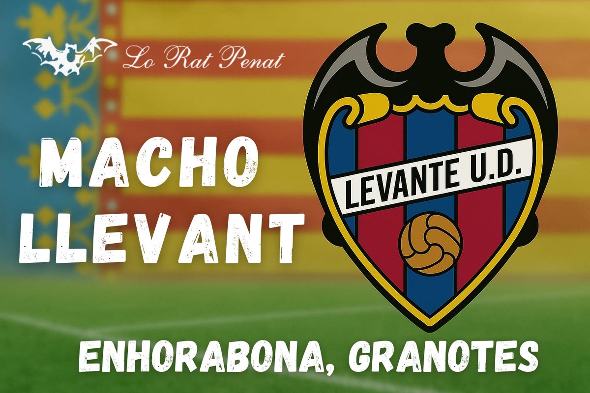 LoRatPenat_'s tweet photo. 🔴🔵Des de Lo Rat Penat volem felicitar al Llevant U.D. pel seu mereixcut ascens a Primera Divisió.

⚽🥇Una excelent notícia per al deport valencià i un motiu d'orgull per a tota l'afició.

🦇👏¡Enhorabona, granotes!
🗣️¡Macho Llevant! https://t.co/gfbCnz5haa