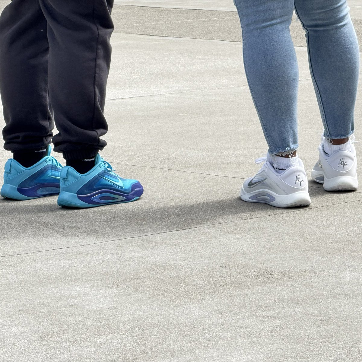 Time2S5280's tweet image. Spotted in the wild #AOnes @_ajawilson22 all three styles all representing @LVAces  go Aces go!!! #ALLINLV