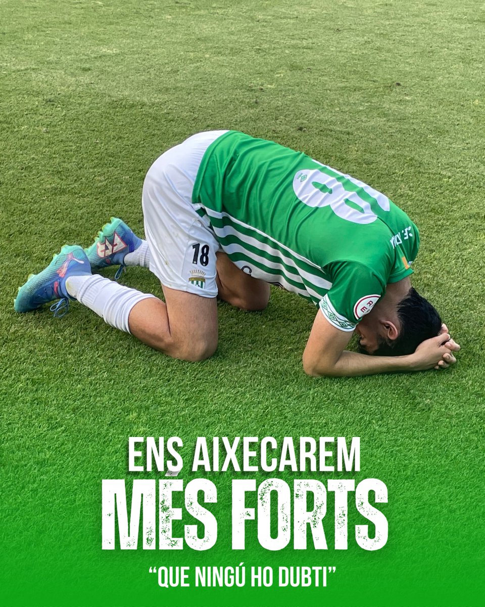 PERQUÈ ENS TORNAREM A AIXECAR. 🆙💚
Més forts. Que ningú ho dubti.
No hem passat… però no hem caigut.
Cap ben alt. Orgull d’equip, orgull verd i blanc.

#CFPeralada #OrgullVerdIBlanc #PlayOff2025 #EnsAixecarem #MésFortsQueMai #ForçaPeralada #FutbolCatalà #MaiRendirse