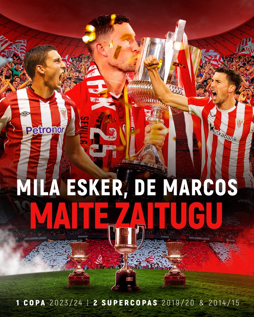 ❤️‍🔥 𝑫𝑬 𝑴𝑨𝑹𝑪𝑶𝑺

🦁 "Athletic, un modo de estar en el mundo"

Maite zaitugu.

#MilaEskerDeMarcos #AthleticClub 🔴⚪