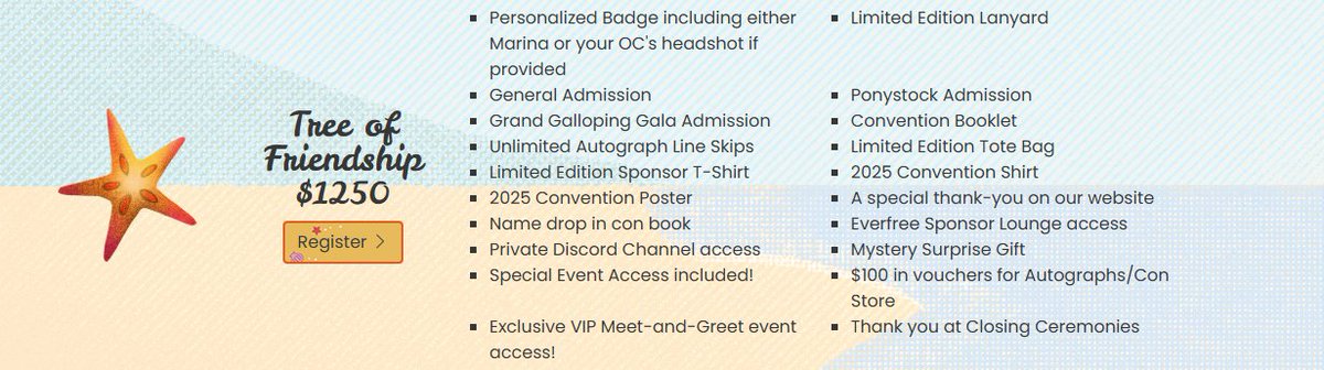 EverfreeNW's tweet image. 🌊🌊🌊Summer's almost here, and it's never been a better time to buy a Tree of Friendship badge for #EFNW2025! Rule the beach with exclusive perks and swag! Get yours today at: everfreenw.com/register/ #EFNW #BestSummerEver #ADayattheBeach 🌊🌊🌊