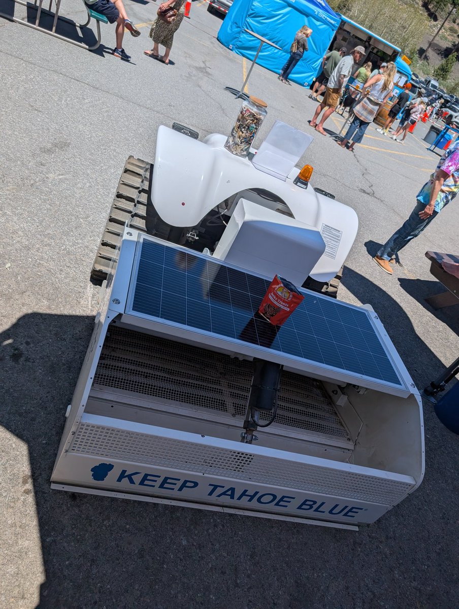 wmorrill3's tweet image. Cool little beach cleaning EV named Bebot. It's a small tank tread remote control tugger which pulls a sieve through the sand behind it. That sieve has a wire mesh which shales shakes and the sand falls through while the trash is captured.