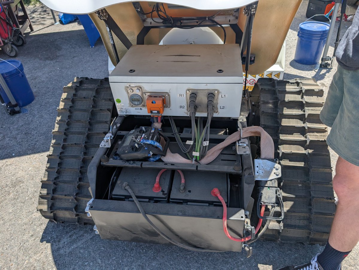 wmorrill3's tweet image. Cool little beach cleaning EV named Bebot. It's a small tank tread remote control tugger which pulls a sieve through the sand behind it. That sieve has a wire mesh which shales shakes and the sand falls through while the trash is captured.