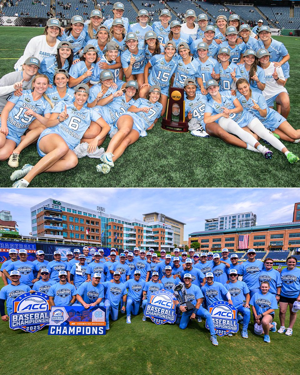 ACC Network (@accnetwork) on Twitter photo GDTBATH ๐
๐ Women's Lacrosse National Champions
๐ ACC Baseball Tourney Champs
<a href="/uncwlax/">UNC Women's Lacrosse</a> โ <a href="/DiamondHeels/">Carolina Baseball</a> GDTBATH ๐
๐ Women's Lacrosse National Champions
๐ ACC Baseball Tourney Champs
<a href="/uncwlax/">UNC Women's Lacrosse</a> โ <a href="/DiamondHeels/">Carolina Baseball</a>