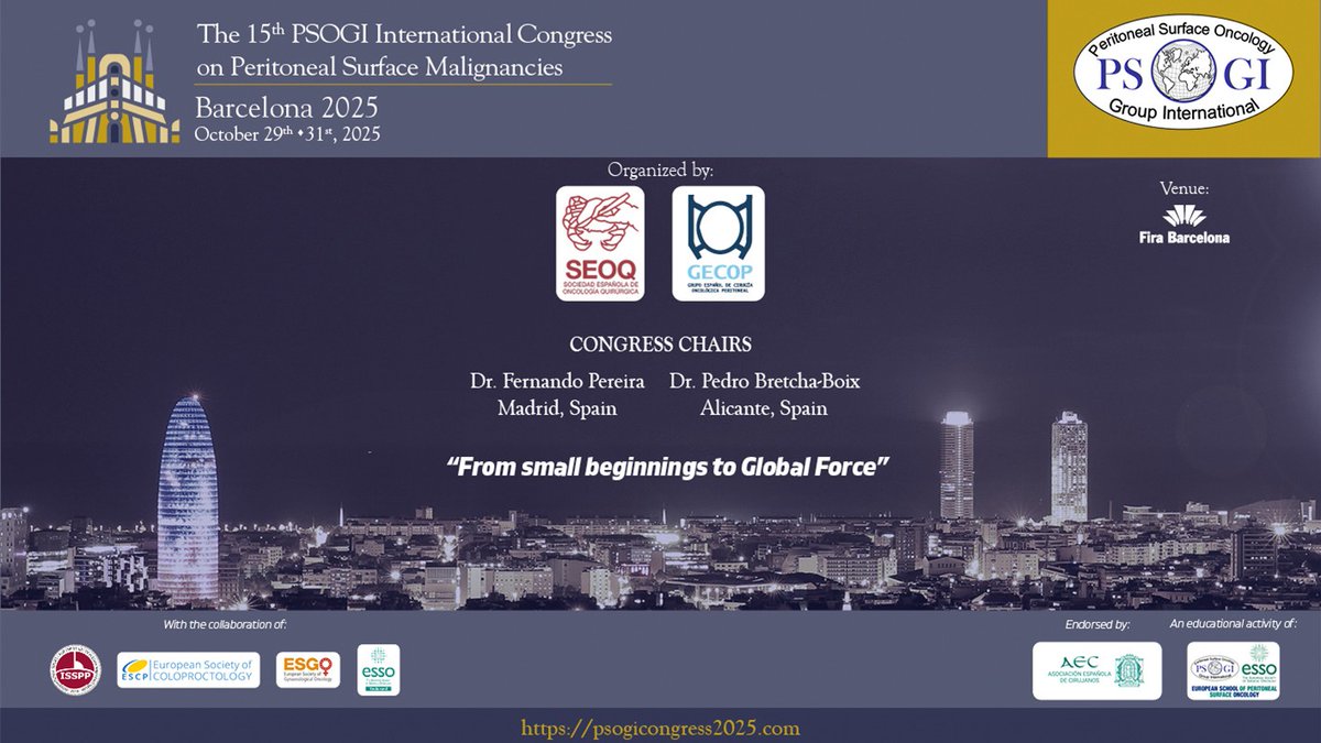 OncoDaily (@oncodaily) on Twitter photo Final Call for <a href="/PSOGI_EC/">Peritoneal Surface Oncology Group International</a> 2025 Abstract Submissions is by June 1
oncodaily.com/blog/psogi-300…
#OncoDaily #Oncology #Cancer #Health #Medicine #MedTwitter #MedEd #MedOnc #MedNews #PSOGI #PSOGI2025 #PSOGIBarcelona #Abstract <a href="/CancerWorldmag/">CancerWorld</a> Final Call for <a href="/PSOGI_EC/">Peritoneal Surface Oncology Group International</a> 2025 Abstract Submissions is by June 1
oncodaily.com/blog/psogi-300…
#OncoDaily #Oncology #Cancer #Health #Medicine #MedTwitter #MedEd #MedOnc #MedNews #PSOGI #PSOGI2025 #PSOGIBarcelona #Abstract <a href="/CancerWorldmag/">CancerWorld</a>