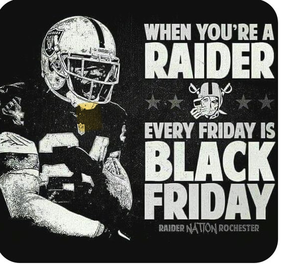 R8r66's tweet photo. Apparently everybody knows this…EXCEPT the NFL schedule makers!
Raiders belong playing at home on every Black Friday game! https://t.co/DM73MxcXz4