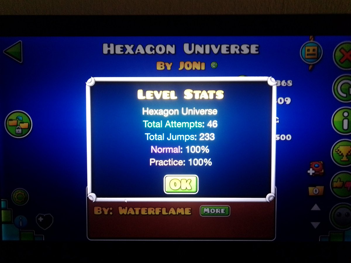 Cube_Tester's tweet image. Hacia ya mucho tiempo sin mostrar mis progresos de GD, y bueno, ¡hoy he conseguido llegar a los 200 Demons! 

(Además de que hace una semana me compré el GD para el ordenador)