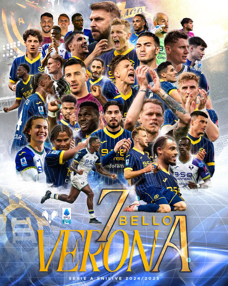 L’ANNO PROSSIMO SARÀ ANCORA SERIE 🅰️🅰️🅰️🅰️🅰️🅰️🅰️

#7BelloVeronA #SerieAEnilive #DaiVerona