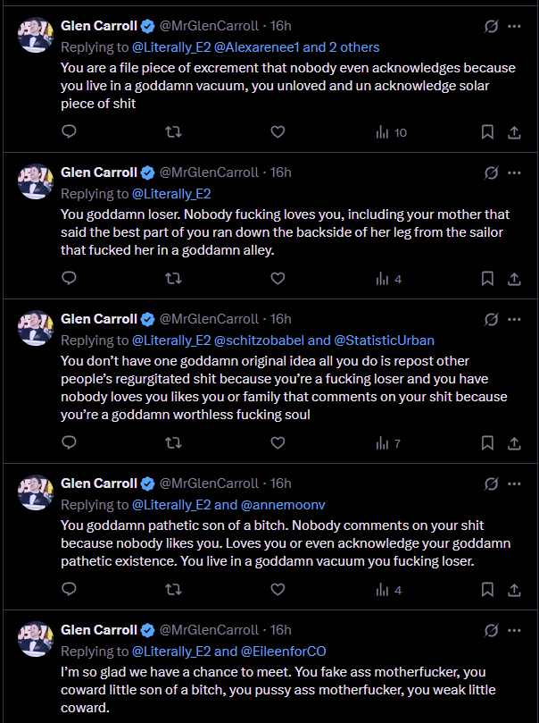 Literally_E2's tweet image. Looks like I broke @MrGlenCarroll, never hear dof this boomer, but don't call him a fake pilot 😅