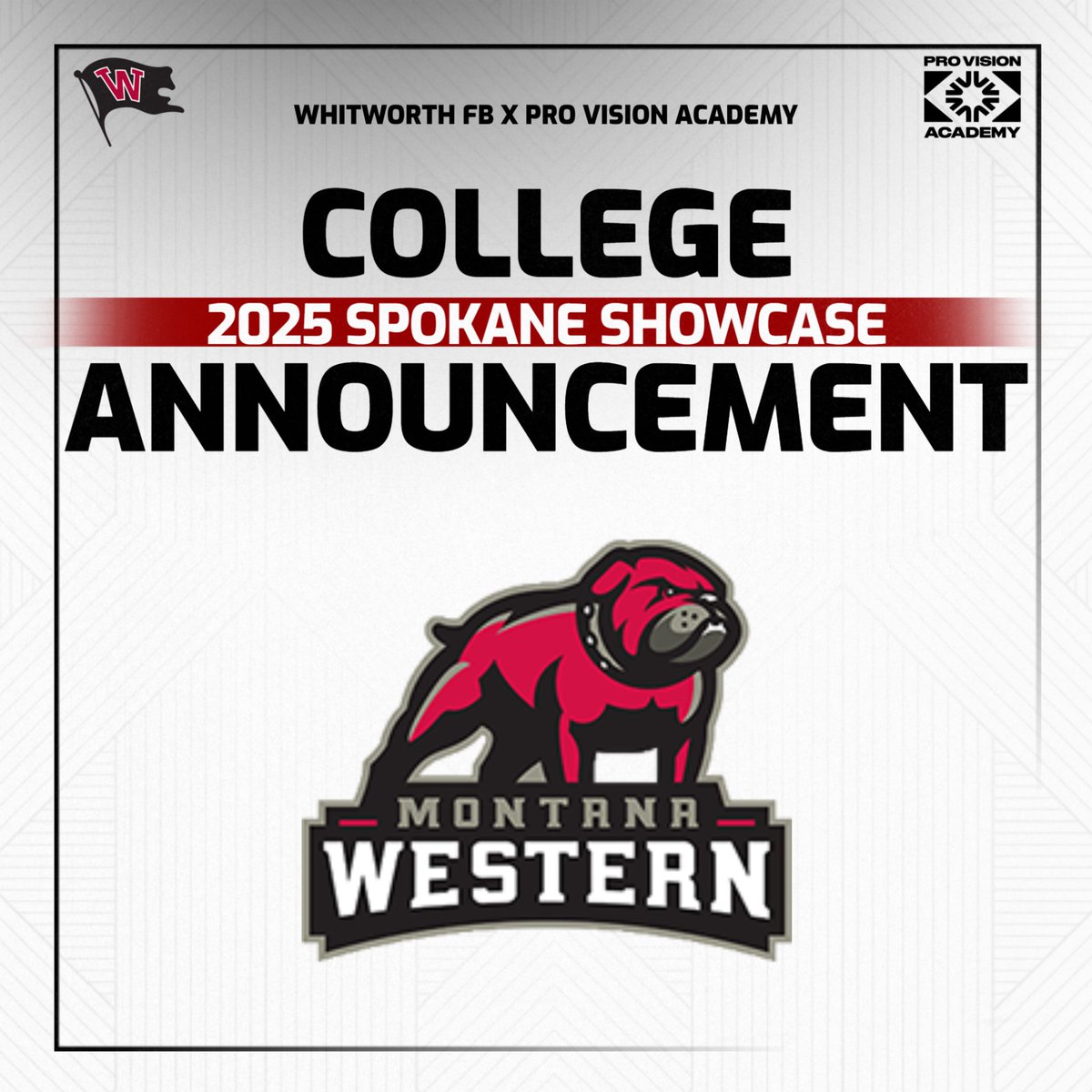Spokane Showcase (@showcasespokane) on Twitter photo Excited to have <a href="/UMWFootball/">University of Montana Western Football</a> in attendance at the Spokane Showcase for another year!
Register: whitworthfootball.totalcamps.com/shop/EVENT
<a href="/WhitworthFB/">Whitworth FB</a> <a href="/Pro_Vision_Acad/">ProVisionAcademy</a>
#SpokaneShowcase #CoachedCompeteEvaluated Excited to have <a href="/UMWFootball/">University of Montana Western Football</a> in attendance at the Spokane Showcase for another year!
Register: whitworthfootball.totalcamps.com/shop/EVENT
<a href="/WhitworthFB/">Whitworth FB</a> <a href="/Pro_Vision_Acad/">ProVisionAcademy</a>
#SpokaneShowcase #CoachedCompeteEvaluated