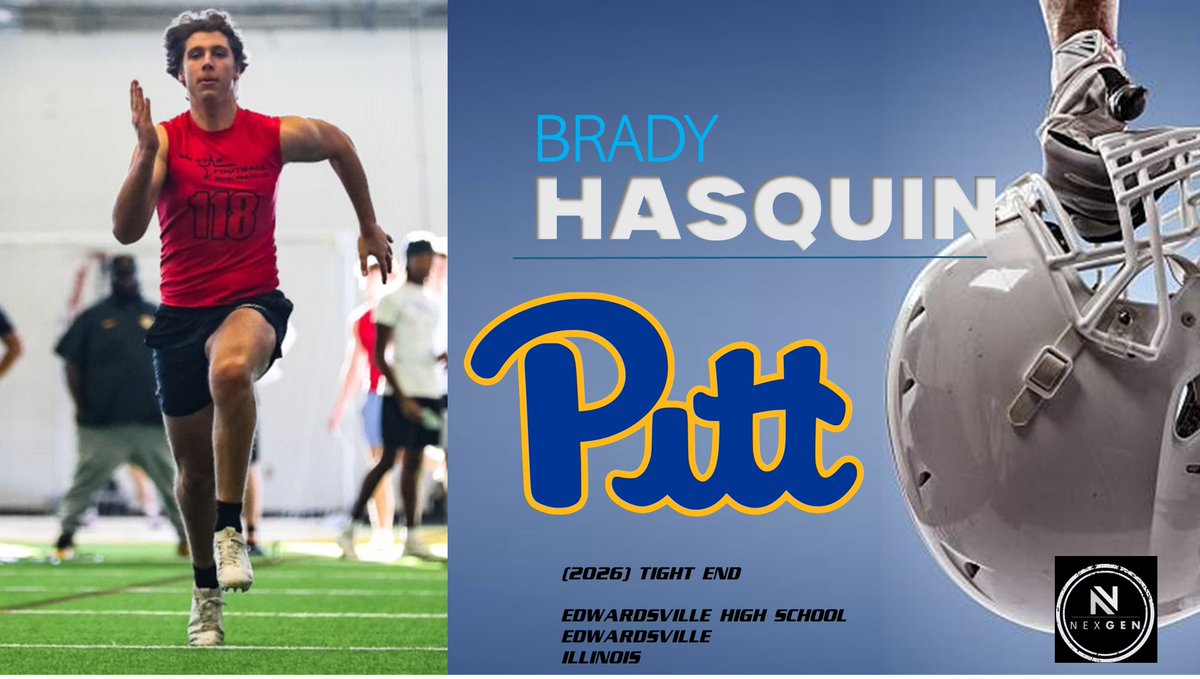 Keith Smilie (@nexgenscouting) on Twitter photo ✔️Sunday, June 1st
✅2026 TE Brady Hasquin <a href="/BradyHasquin/">Brady Hasquin</a>
Edwardsville HS <a href="/TigerFootball_/">EdwardsvilleFootball</a>
Edwardsville (IL)
📍University of Pittsburgh <a href="/Pitt_FB/">Pitt Football</a> ✔️Sunday, June 1st
✅2026 TE Brady Hasquin <a href="/BradyHasquin/">Brady Hasquin</a>
Edwardsville HS <a href="/TigerFootball_/">EdwardsvilleFootball</a>
Edwardsville (IL)
📍University of Pittsburgh <a href="/Pitt_FB/">Pitt Football</a>