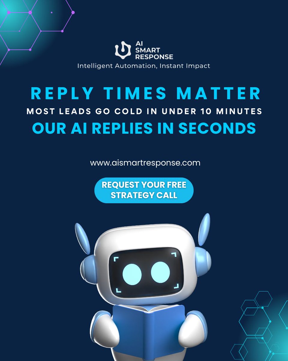 AISmartResponse's tweet image. Leads go cold fast.
Our AI replies in seconds—so you never miss a sale.

💬 Request your free strategy call: bit.ly/freedemo2025

#FastFollowUp #LeadResponseTime #AIForBusiness #AISmartResponse #SmartSales