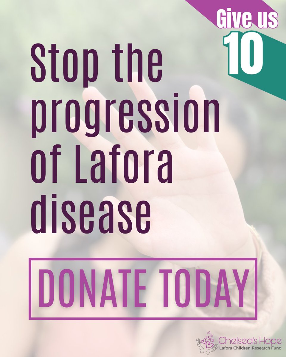 #GiveUs10 - Stop the progression of #LaforaDisease!

ION283 stopped the progression of #Lafora in pre-clinical studies, so we feel incredibly hopeful! 

You can't press pause on Lafora, but you can press donate to fund the safety study: givebutter.com/LaforaSafetySt… 🔗

#FightLafora