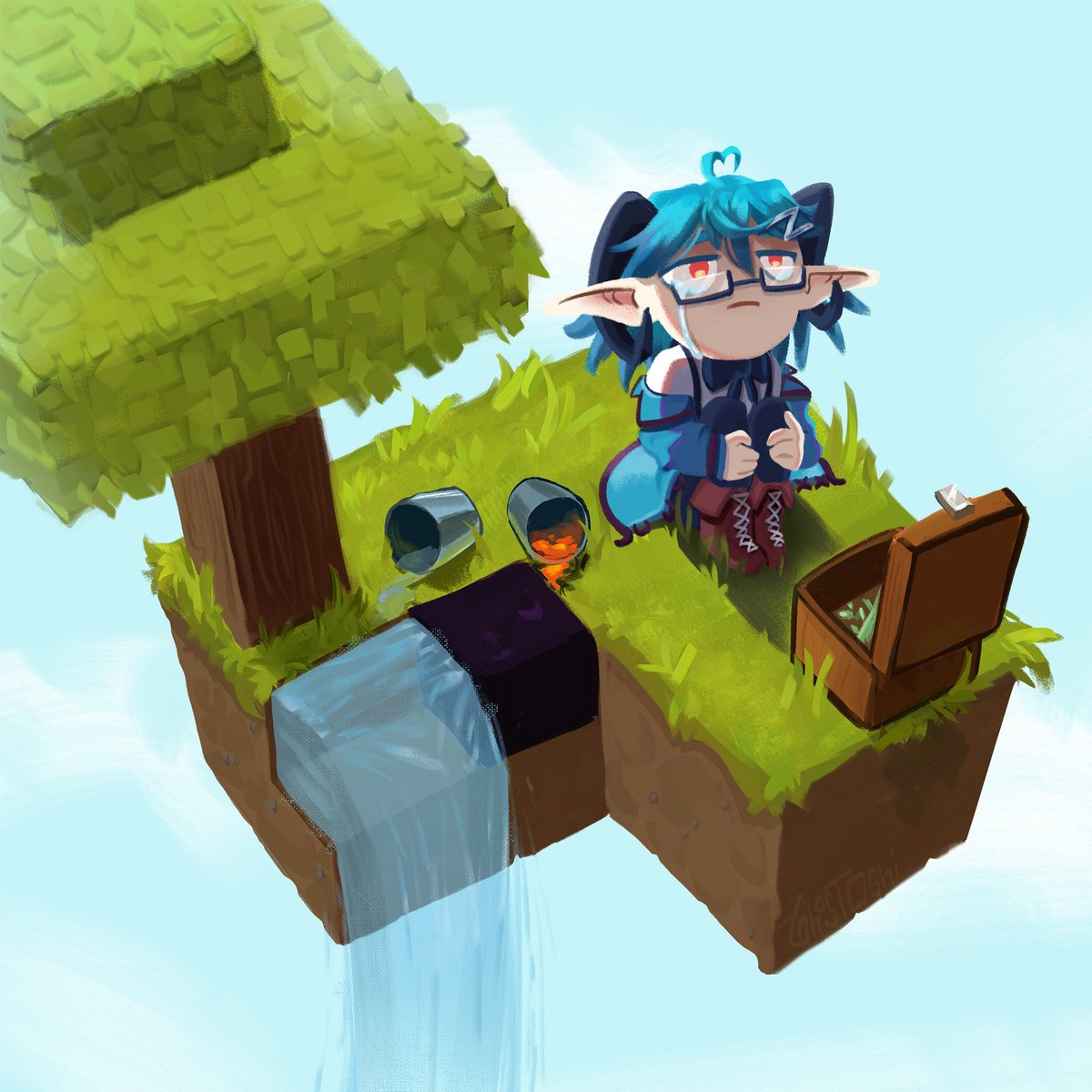 Ghost_Oshi's tweet photo. YCH-Commission for Pheebeee_ on Twitch! ^^
___
#Minecraft #MinecraftArt #MinecraftFanArt #DigitalArt #Skyblock #MinecraftSkyblock #2Dart https://t.co/1RL65BIDsV