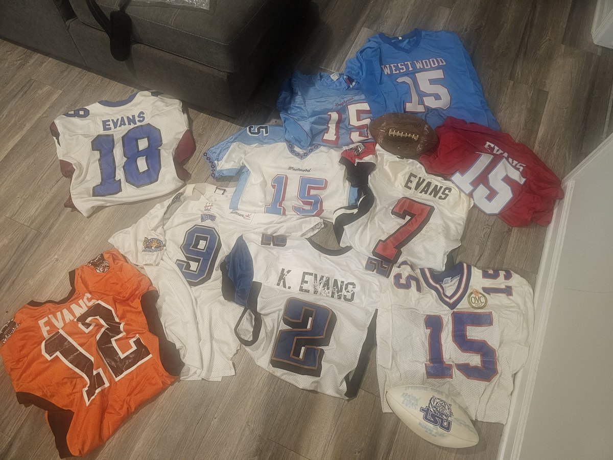 Need to get these jerseys and footballs framed.